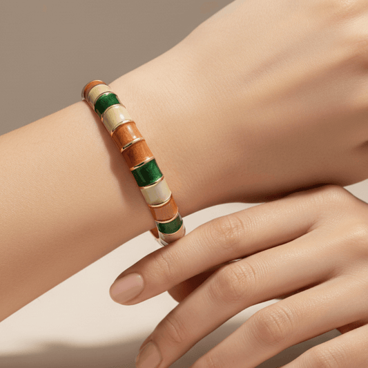 Enamel Bangle – Elegant Colorful Bracelet for Women