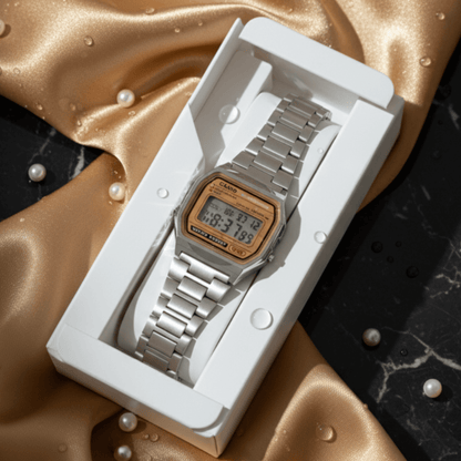 Vintage A159WA-N1 Gold Face Digital Watch